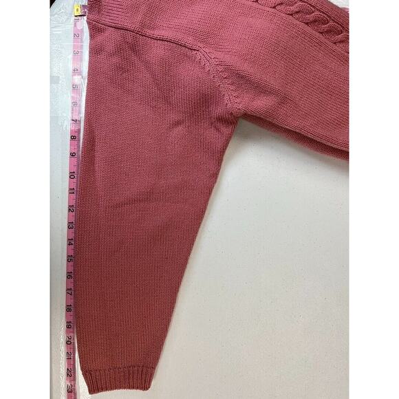 Baxter Wells Womens Pink Cable Knit Button Cardigan Sweater With Pockets 1X - Picture 5 of 6